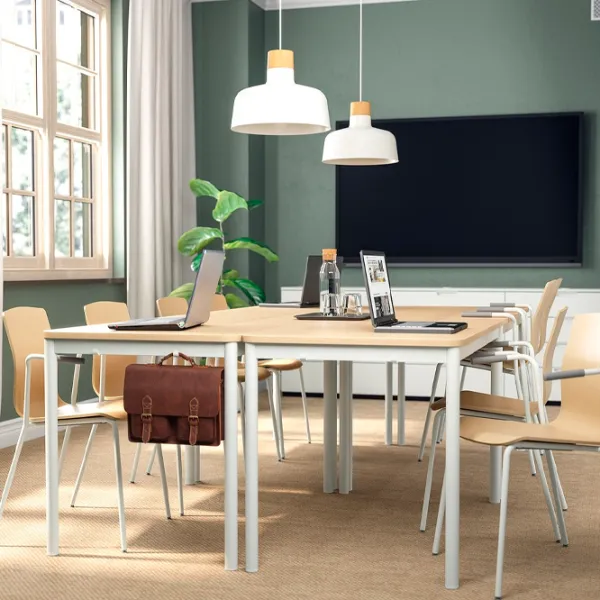 Scaun de birou Ikea Laktare Lemn/ Mesteacăn White photo 6