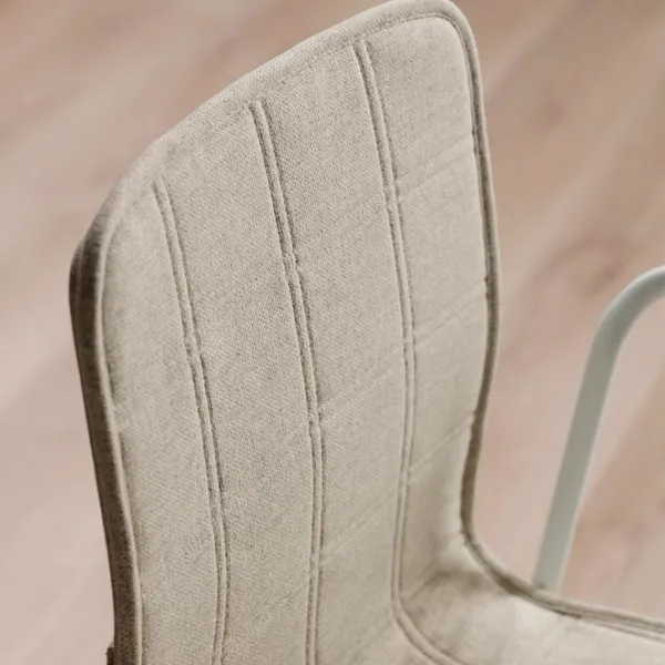 Scaun de birou Ikea Laktare Stofă/ Beige White photo 4