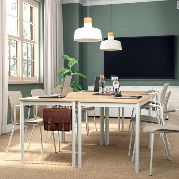 Scaun de birou Ikea Laktare Stofă/ Beige White photo 5