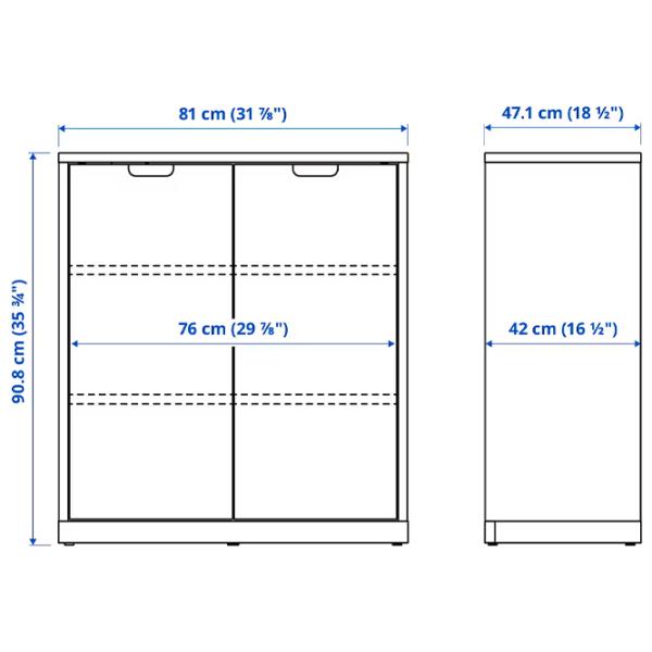 Комод Ikea Tonstad 90.8 x 81 x 47.1см / МДФ / Белый photo 5