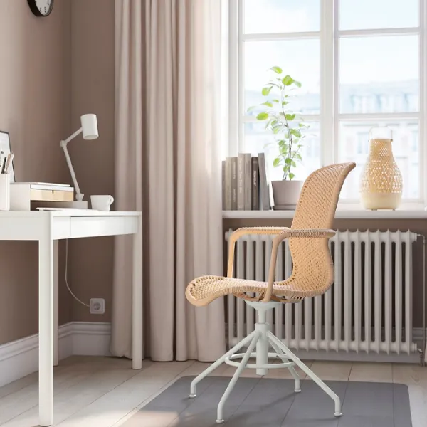 Scaun de birou Ikea Stigbygel Stofă/ Beige White photo 5