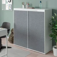 Comodă Ikea Platsa/Larkollen 122.9 x 120 x 41.8 / MDF / Gri închis photo 3