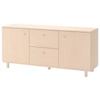 Comodă Ikea Ersnas 79 x 180 x 44 / MDF / Imitație de mesteacăn