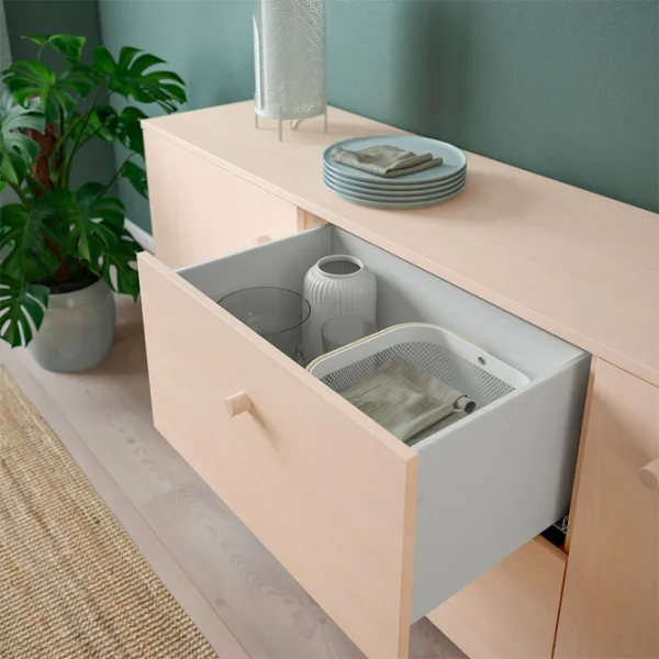 Comodă Ikea Ersnas 79 x 180 x 44 / MDF / Imitație de mesteacăn photo 6 Comodă Ikea Ersnas 79 x 180 x 44 / MDF / Imitație de mesteacăn photo 6