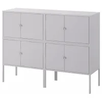Комод Ikea Lixhult 92 x 120 x 35см / Металл / Серый 