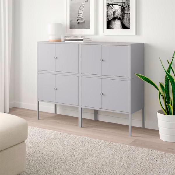 Комод Ikea Lixhult 92 x 120 x 35см / Металл / Серый  photo 4