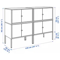 Comodă Ikea Lixhult 92 x 120 x 35 / Metal / Gray photo 7