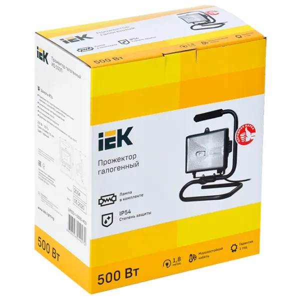 Проектор IEK ИО500П Жёлтый / 4000лм photo 2 Проектор IEK ИО500П Жёлтый / 4000лм photo 2