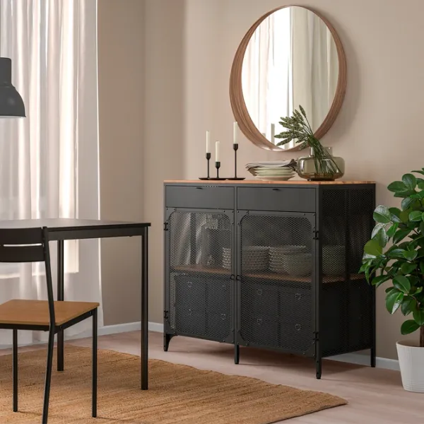 Комод Ikea Fjallbo 95 x 111 x 47см / Массив / Черный photo 2