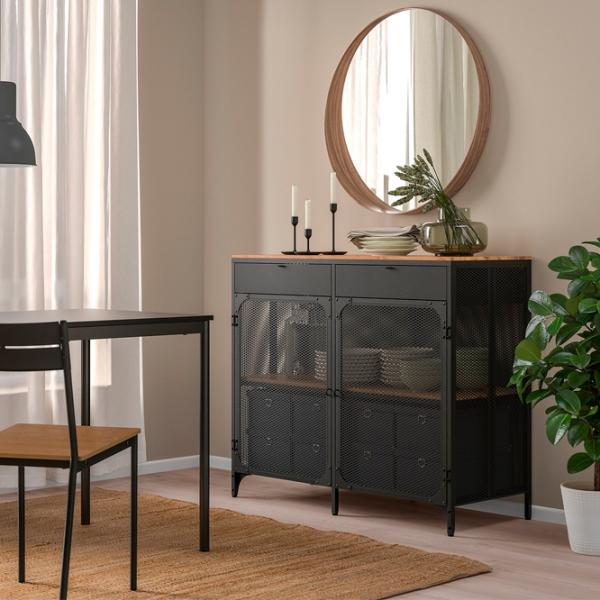 Комод Ikea Fjallbo 95 x 111 x 47см / Массив / Черный photo 2