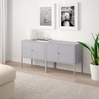Comodă Ikea Lixhult 57 x 120 x 35 / Metal / Gray photo 3