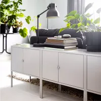 Comodă Ikea Lixhult 57 x 120 x 35 / Metal / Gray photo 4