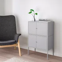 Comodă Ikea Lixhult 57 x 120 x 35 / Metal / Gray photo 6