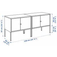 Comodă Ikea Lixhult 57 x 120 x 35 / Metal / Gray photo 8