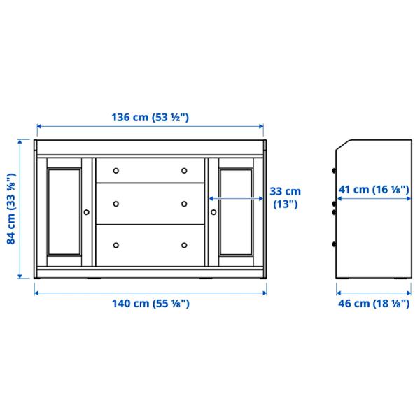Комод Ikea Hauga 84 x 140 x 46см / МДФ / Белый photo 8 Комод Ikea Hauga 84 x 140 x 46см / МДФ / Белый photo 8