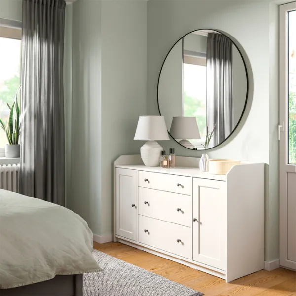 Комод Ikea Hauga 84 x 140 x 46см / МДФ / Белый photo 9 Комод Ikea Hauga 84 x 140 x 46см / МДФ / Белый photo 9