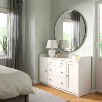 Comodă Ikea Hauga 84 x 140 x 46 / MDF / Alb photo 9