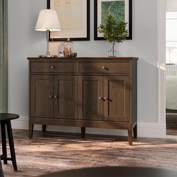 Comodă Ikea Idanas 95 x 124 x 50 / MDF / Maro-închis vopsit photo 3