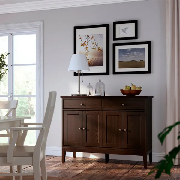 Comodă Ikea Idanas 95 x 124 x 50 / MDF / Maro-închis vopsit photo 5