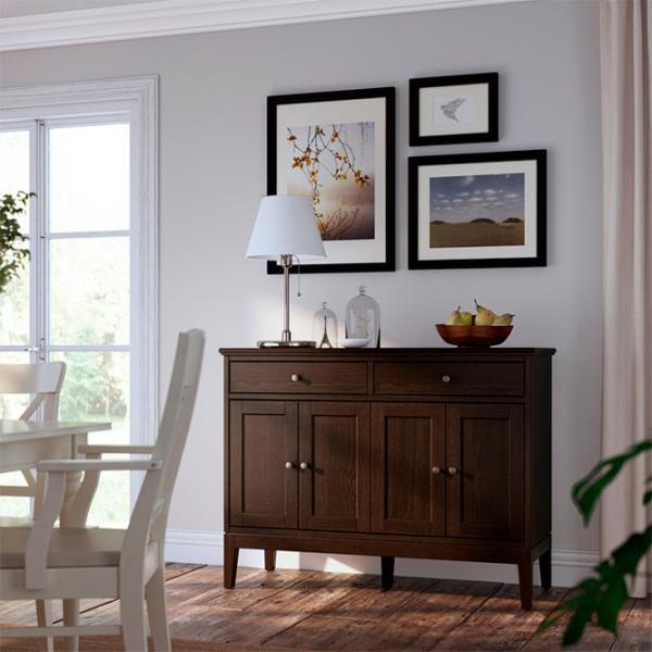 Comodă Ikea Idanas 95 x 124 x 50 / MDF / Maro-închis vopsit photo 5