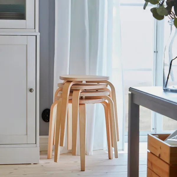 Taburetă Ikea Kyrre Lemn natural photo 5