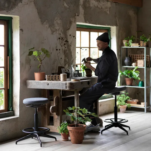 Taburetă Ikea Lidkullen/Gunnared Dark Gray photo 6