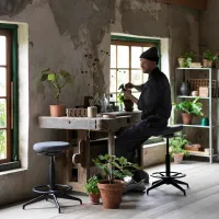 Taburetă Ikea Lidkullen/Gunnared Dark Gray photo 6