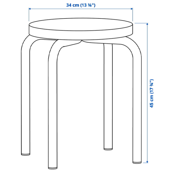 Табурет Ikea Domsten Натуральный photo 5