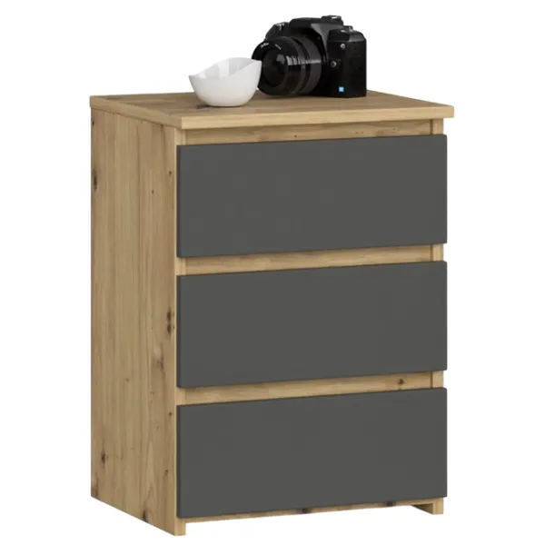 Noptiere Acord CL3 S40 3SZ 56.8 x 40 x 35 / PAL / Artisan Oak photo 1