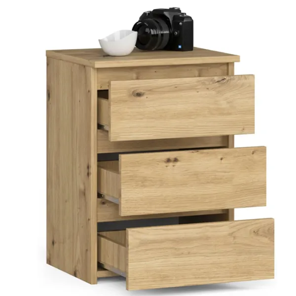 Noptiere Acord CL3 S40 3SZ 56.8 x 40 x 35 / PAL / Artisan Oak photo 4
