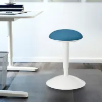 Scaun de bucătărie Ikea Nilserik Stofă/ Blue White photo 3