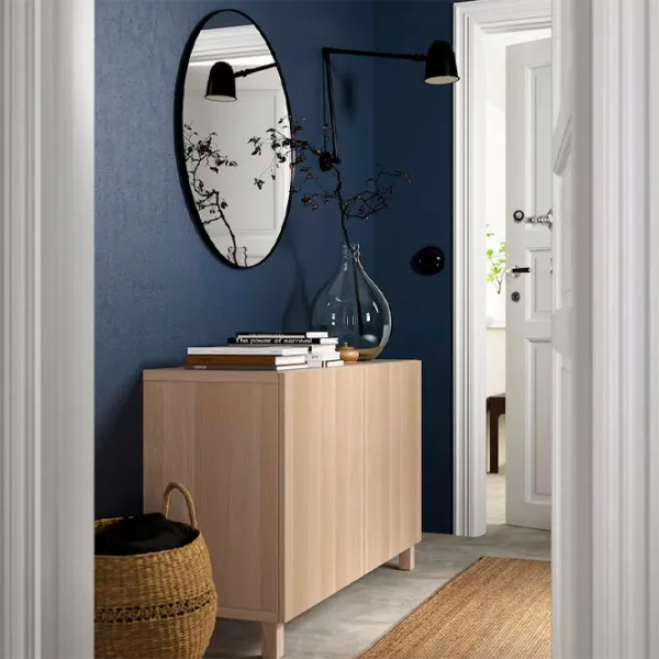 Комод Ikea Besta 74 x 120 x 42см / МДФ / Дуб Беленый photo 4