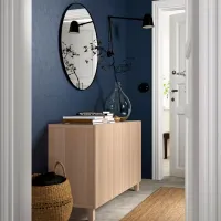 Комод Ikea Besta 74 x 120 x 42см / МДФ / Дуб Беленый photo 4