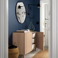 Комод Ikea Besta 74 x 120 x 42см / МДФ / Дуб Беленый photo 5