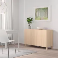 Комод Ikea Besta 74 x 120 x 42см / МДФ / Дуб Беленый photo 7