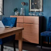 Comodă Ikea Klackenas 97 x 120 x 41.5 / MDF / Maro photo 4