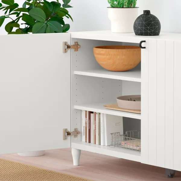 Comodă Ikea Besta 74 x 120 x 42 / MDF / Alb photo 5