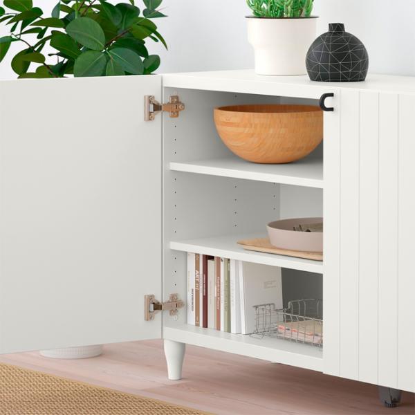 Comodă Ikea Besta 74 x 120 x 42 / MDF / Alb photo 5