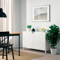 Comodă Ikea Besta 74 x 120 x 42 / MDF / Alb photo 7