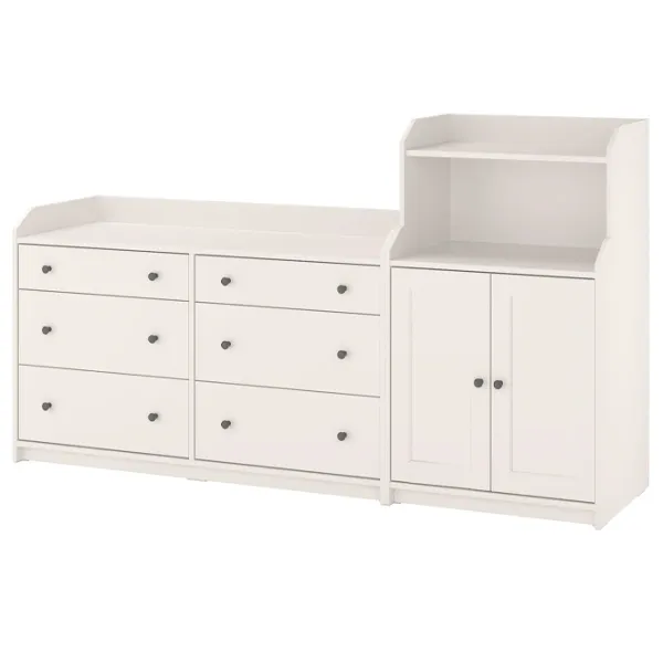 Comodă Ikea Hauga 116 x 208 x 46 / MDF / Alb photo 1