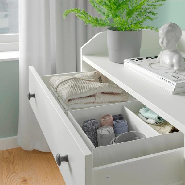 Comodă Ikea Hauga 116 x 208 x 46 / MDF / Alb photo 4