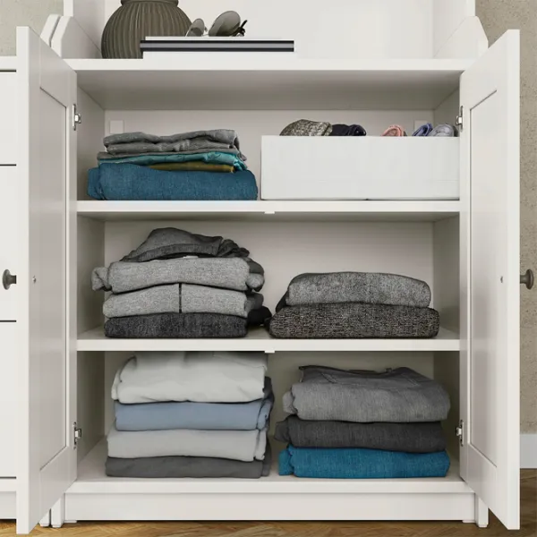 Comodă Ikea Hauga 116 x 208 x 46 / MDF / Alb photo 5