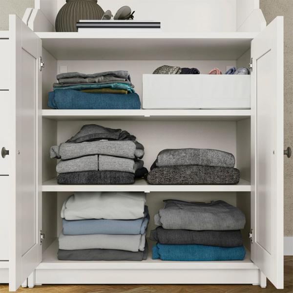 Comodă Ikea Hauga 116 x 208 x 46 / MDF / Alb photo 5