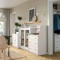 Comodă Ikea Hauga 116 x 244 x 46 / MDF / Alb photo 3