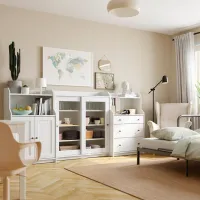 Comodă Ikea Hauga 116 x 244 x 46 / MDF / Alb photo 4