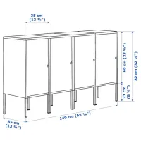 Комод Ikea Lixhult 82 x 140 x 35см / Металл / Антрацит photo 2