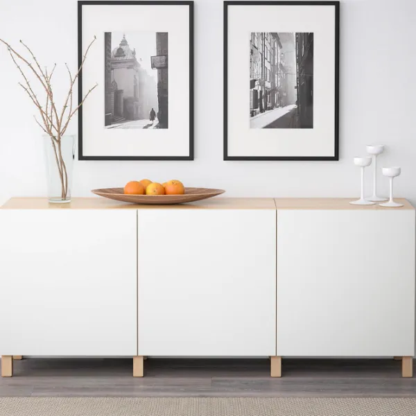 Комод Ikea Besta 74 x 180 x 42см / МДФ / Дуб Беленый photo 2 Комод Ikea Besta 74 x 180 x 42см / МДФ / Дуб Беленый photo 2