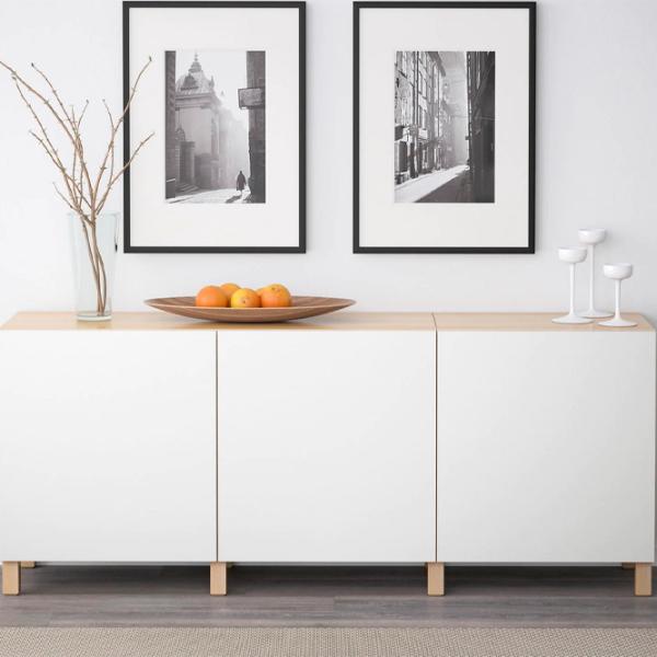 Комод Ikea Besta 74 x 180 x 42см / МДФ / Дуб Беленый photo 2 Комод Ikea Besta 74 x 180 x 42см / МДФ / Дуб Беленый photo 2