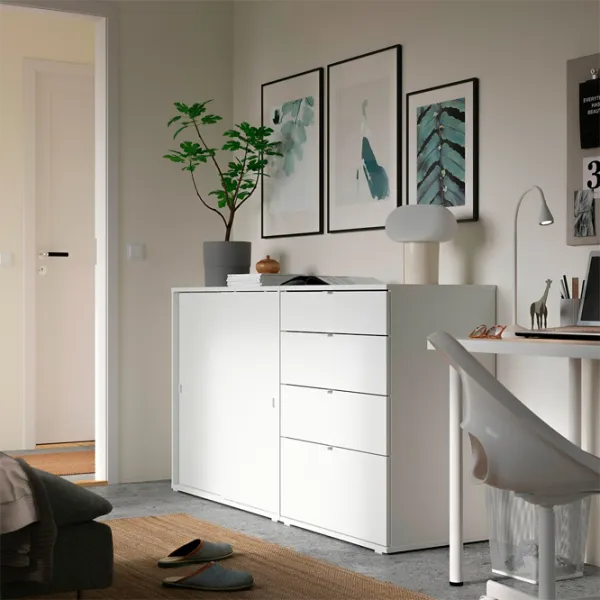 Комод Ikea Vihals 90 x 165 x 47см / МДФ / Белый photo 2