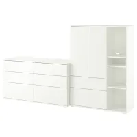 Comodă Ikea Vihals 140 x 245 x 47 / MDF / Alb